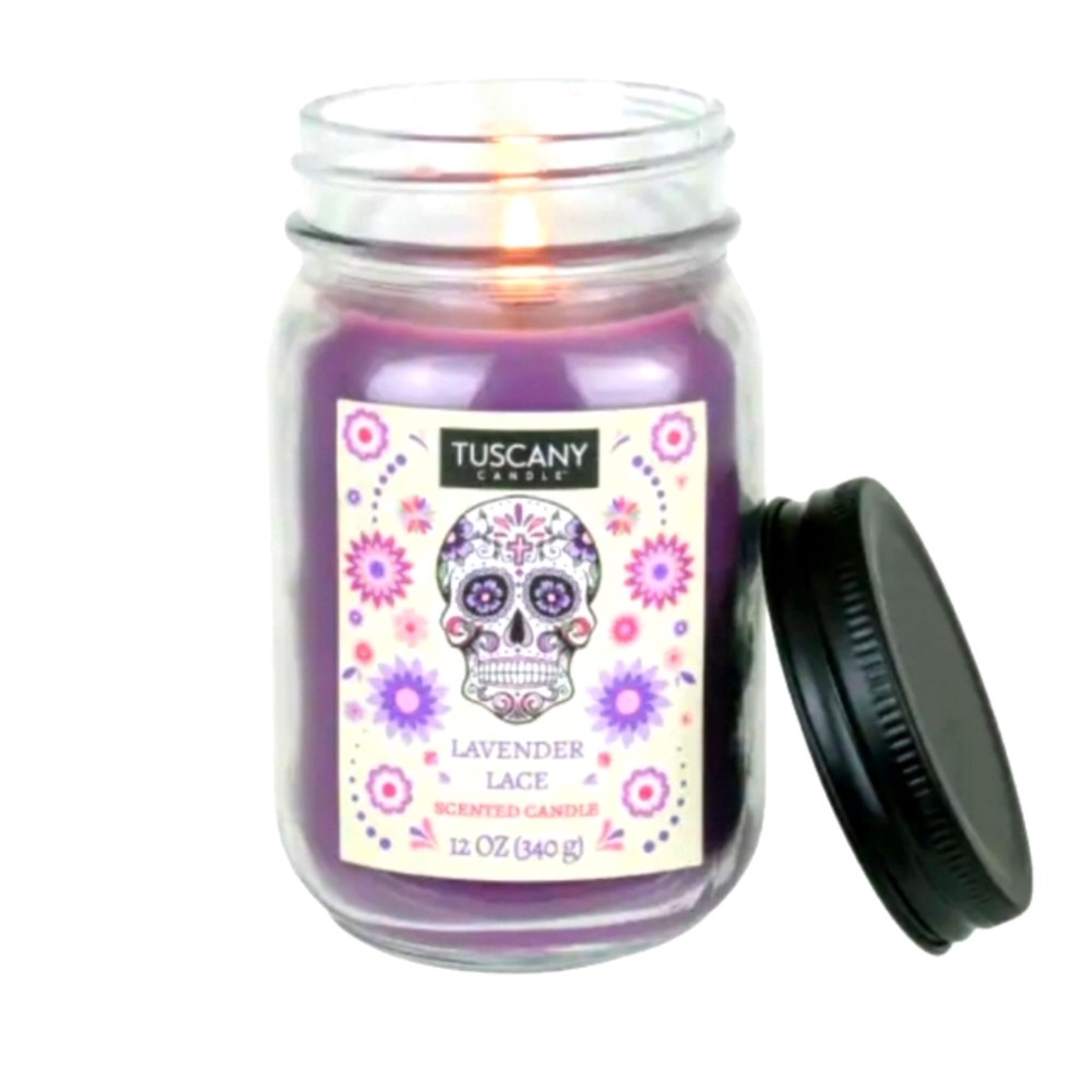 Tuscany Lavender Lace Scented Candle Jar